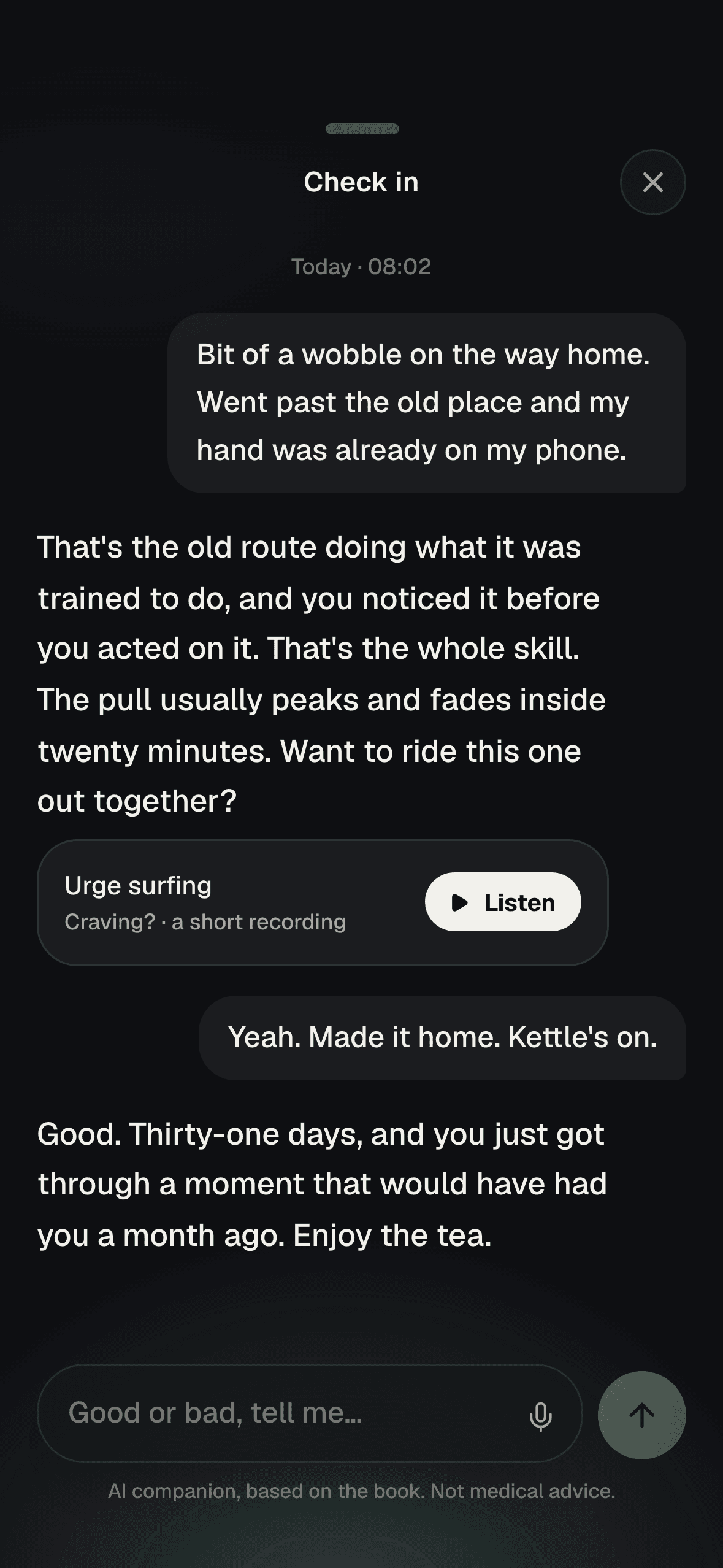The companion conversation